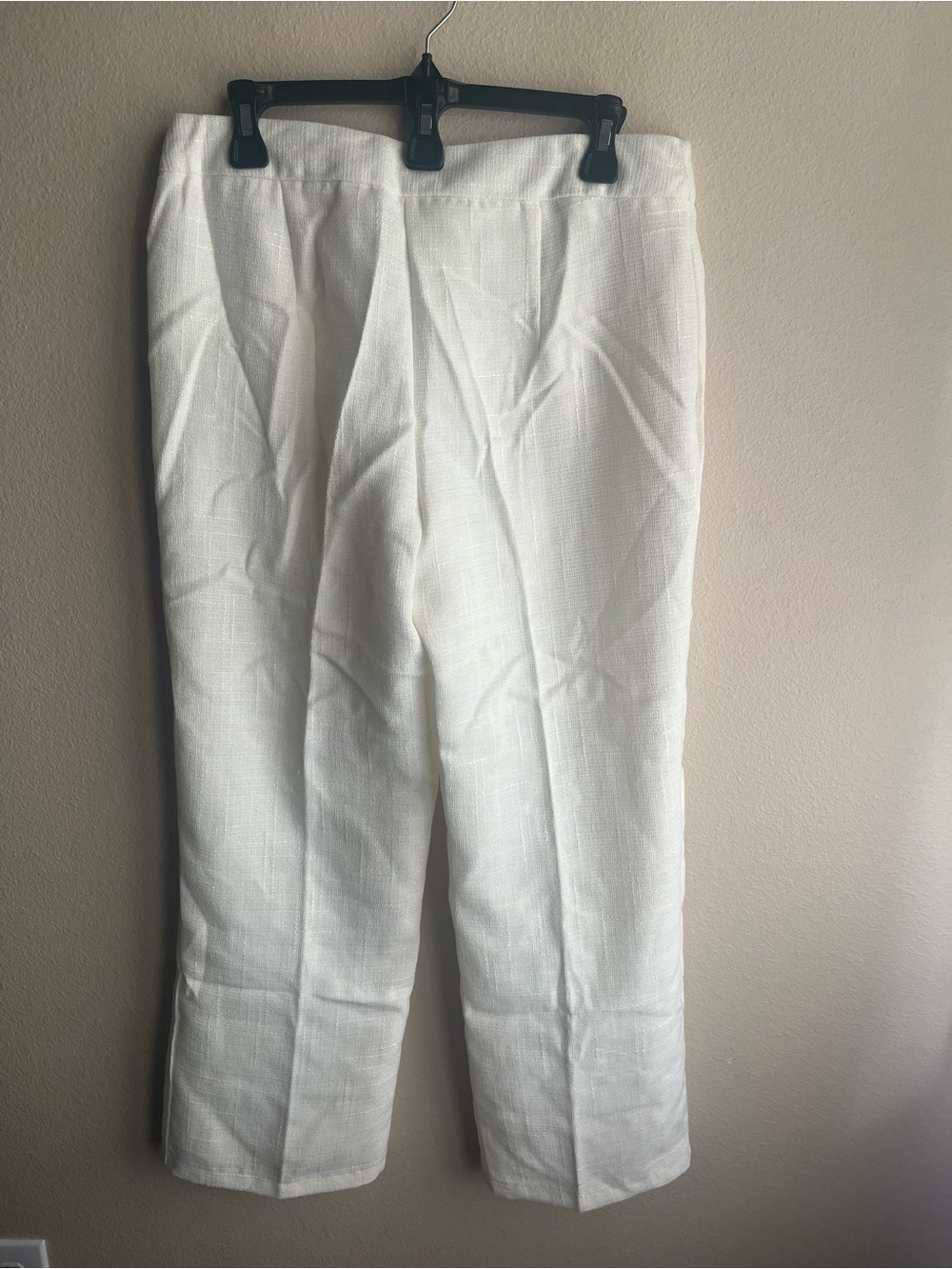 Women's Cream Wide-Leg High-Waist Pants - Picture 4 of 6